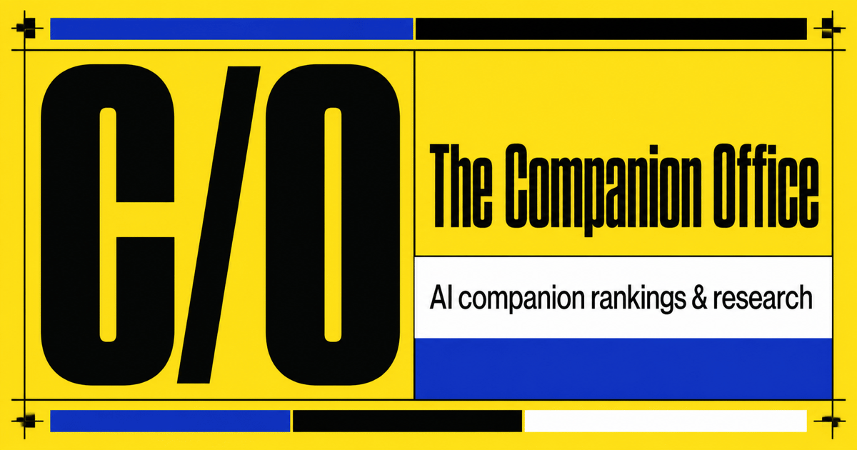 The Companion Office — AI companion rankings & research